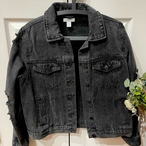 Forever 21 black denim jacket